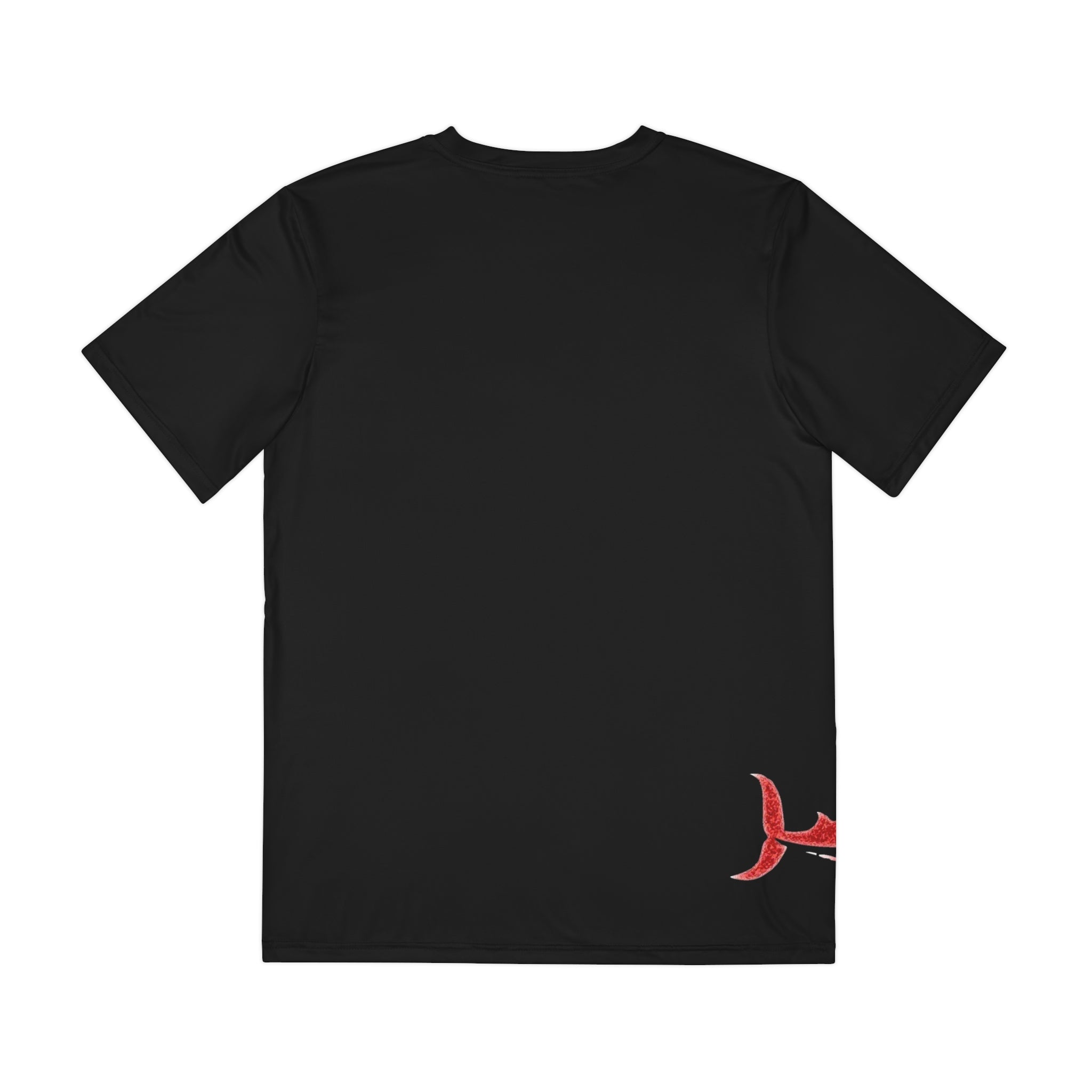 Red Nautical Narwhal Graphic Tee — Men’s All-Over Polyester Shirt