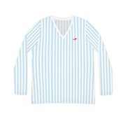 Striped Long Sleeve V-neck Shirt