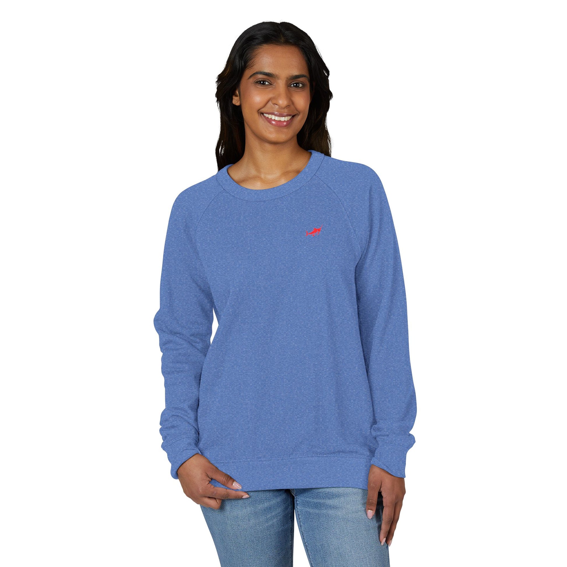 Cozy French Terry Raglan Crewneck Sweatshirt - Marlin