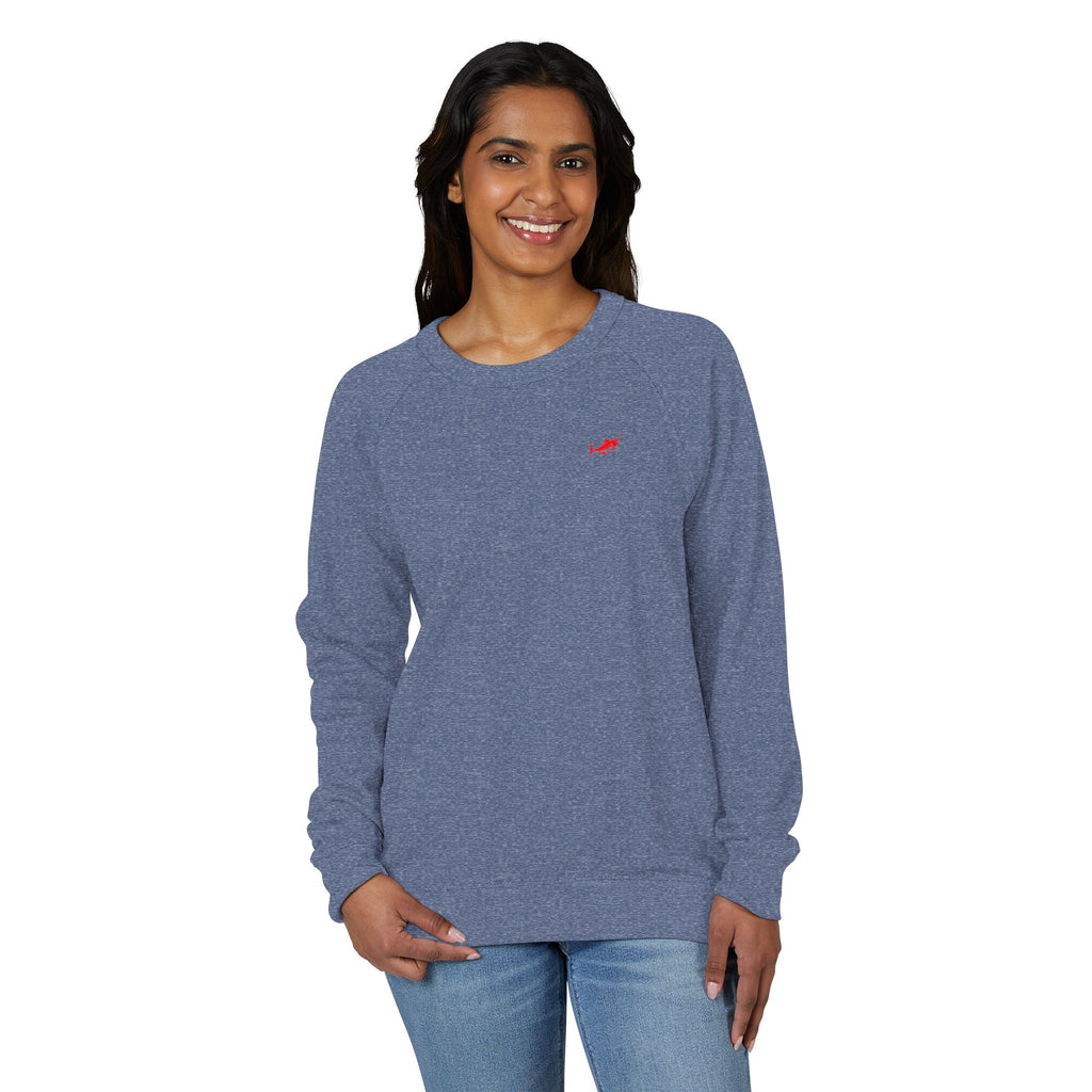 Cozy French Terry Raglan Crewneck Sweatshirt - Marlin