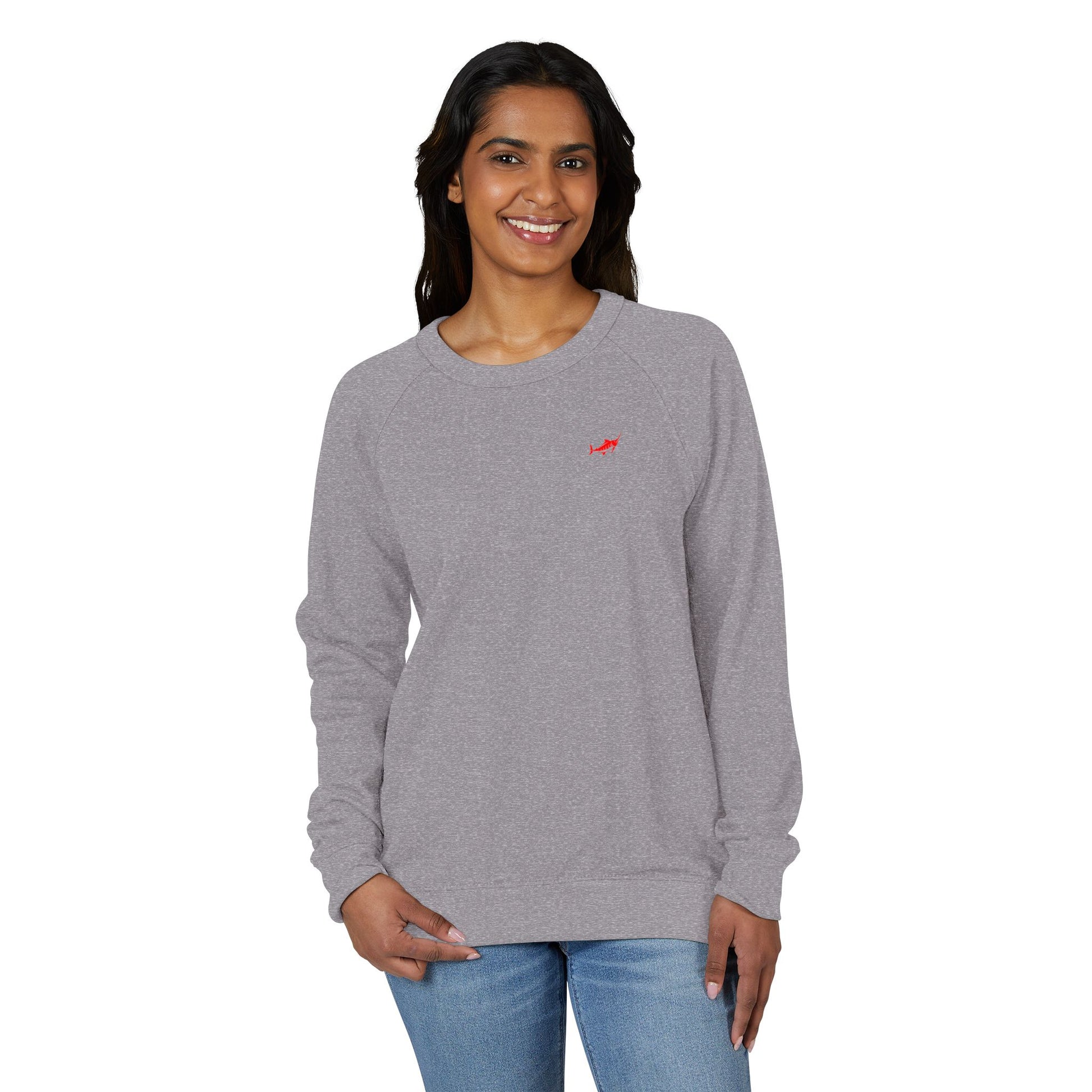 Cozy French Terry Raglan Crewneck Sweatshirt - Marlin