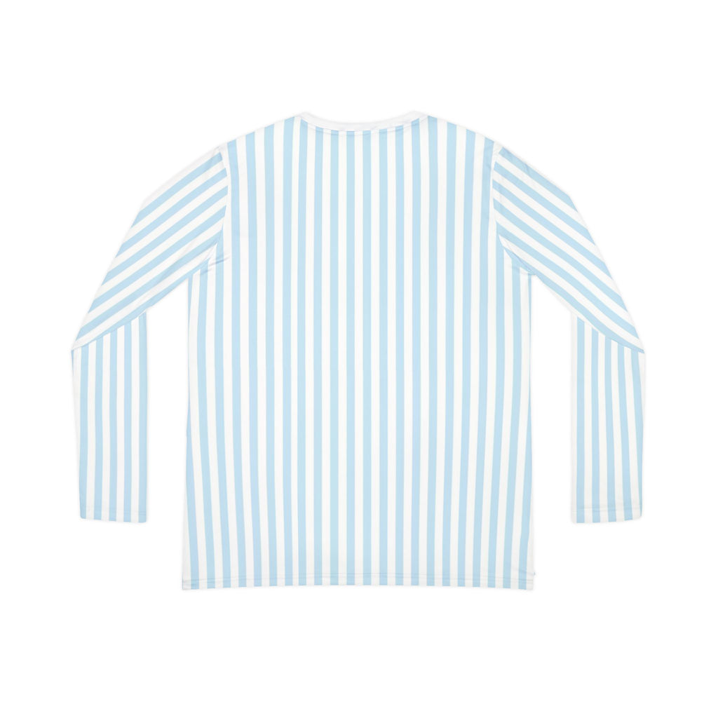 Women's Striped Long Sleeve V-neck Shirt - Marlin