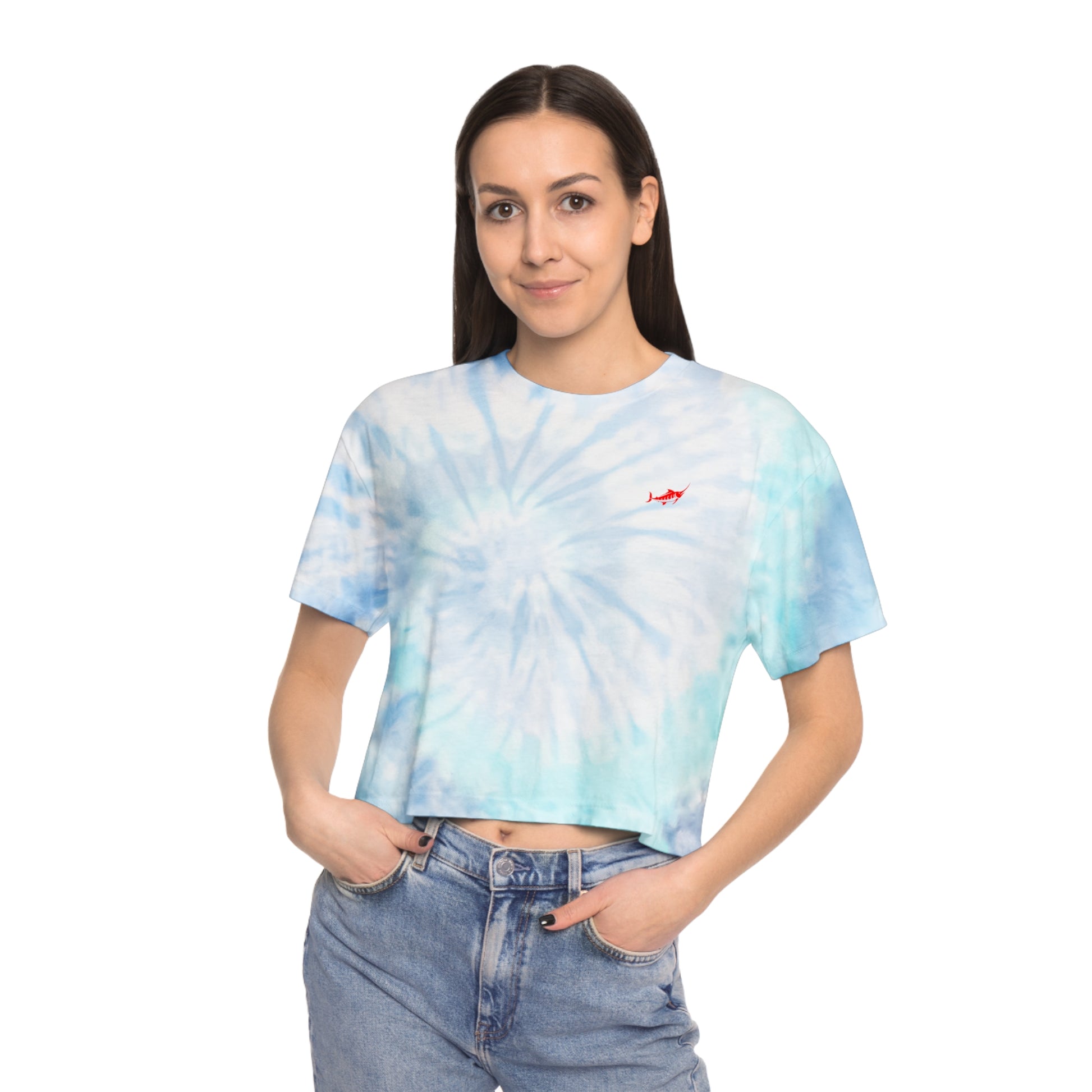 Women's Tie-Dye Crop T-shirt - Marlin